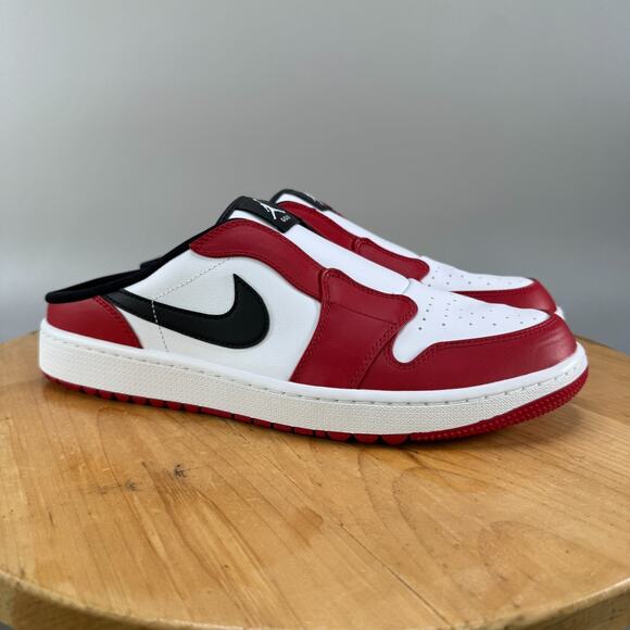 Nike Air Jordan 1 Mule Mens Size 12.5 Chicago Golf Shoes Red FJ1214-101 NEW - Picture 1 of 9